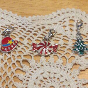 Christmas Charms, Christmas Tree, Candy, Holiday Hat